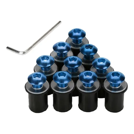 Kit De Tornillos De Pernos De Parabrisas De Parabrisas Azul