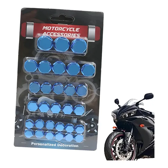 Kit De 30 Unidas Tapa Cubre Tornillos Anodizado Para Moto