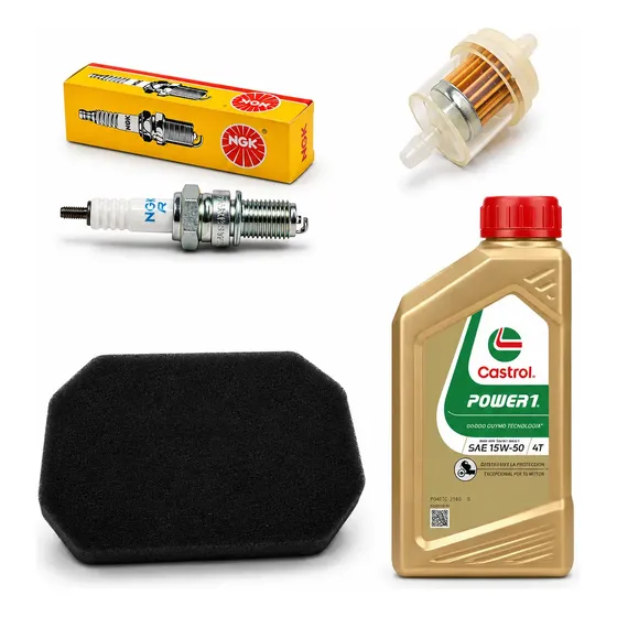 Kit Service Power 1 15w50 Bujia + Filtros Mirage 110 Coyote