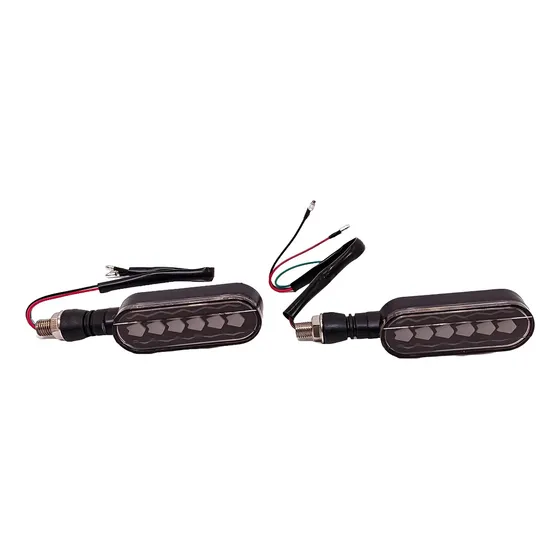 Juego Faros Moto Luz Giro Posicion Blanca + Ambar