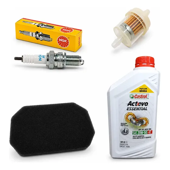 Kit Service Castrol Blanco Bujia + Filtros Energy 110 Coyote