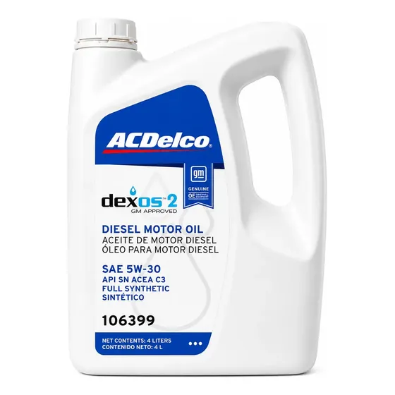 Sintético Dexos2 Diesel 5W-30 4 L Aceite De Motor Para Auto/Camioneta ACDelco