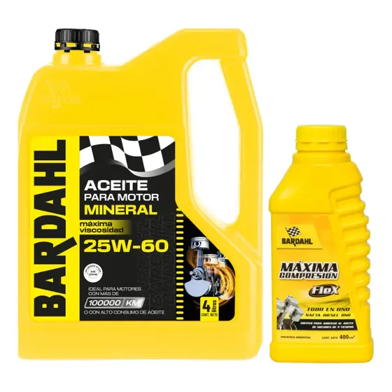 Kit Aceite Mv 25w60 4lts + Aditivo Máxima Compresión 400ml