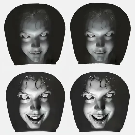 Juego X4 Fundas Para Apoyacabezas De Auto Diseño Fantasma