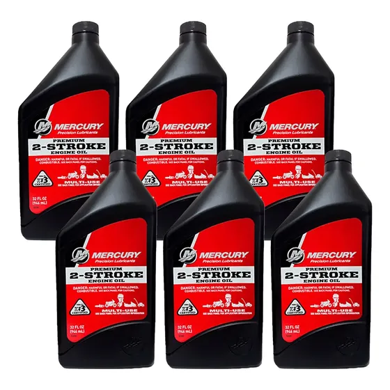 Aceite Mercury 2t Tcw3 Caja De 6 Unidades Premium Original
