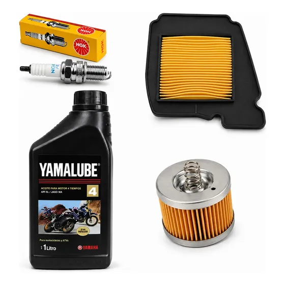Kit Service Yamaha Fz 16 Yamalube + Bujia + Filtros M Coyote