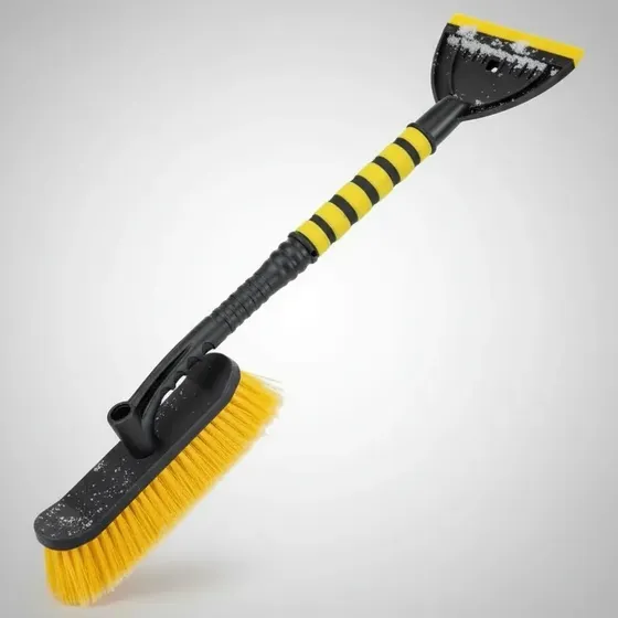 Cepillo Quita Nieve Escarcha Hielo Con Raspador Amarillo