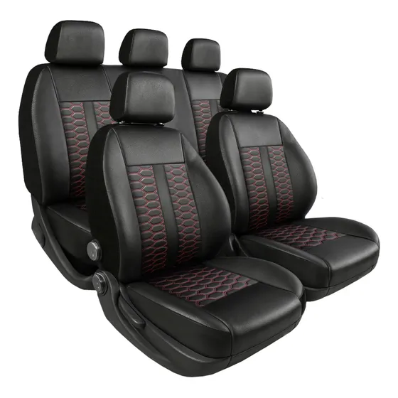 Funda Cubre Asiento Cuero Pu Acolchado Team Racing Universal
