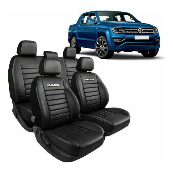 Funda Cubre Asiento Cuero Acolchado Vw Amarok 2017/-