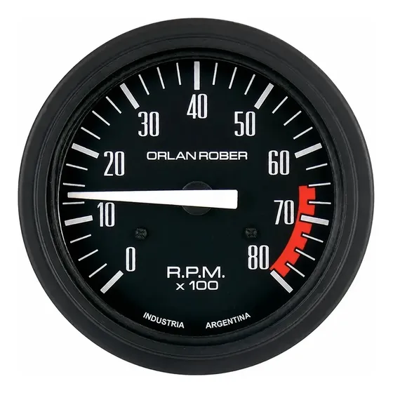 Tacómetro Orlan Rober 8000 Rpm Ø80 2/4/6/8 Cilindros Classic