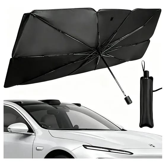 Parasol Tipo Paraguas Plegable Para Parabrisas Delantero De Auto