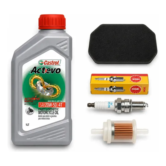 Service Castrol 20w50 Semi Bujia + Filtros Zan Due 110 Coyot