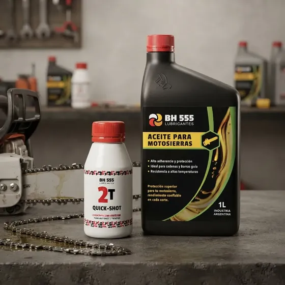 Kit Aceite Cadena Motosierra + 2t 100cc Para Mezcla  Bh 555