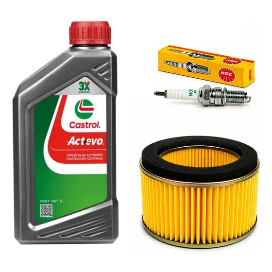 Kit Service Honda Storm 125 Castrol + Filtro + Bujia Coyote