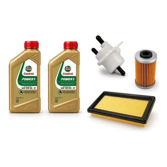 Kit Service Rouser Ns 200 Aceite Castrol + Filtros Coyote