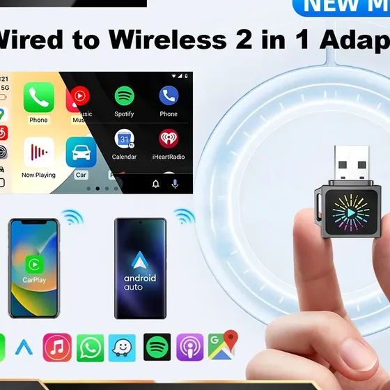 Adaptador Inalámbrico Carplay Android Auto Para Auto