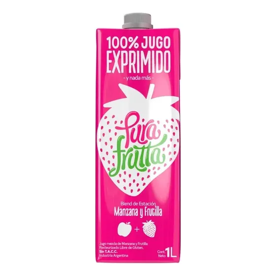 Jugo Pura Frutta 100% Exprimido Frutilla Y Manzana 1 L