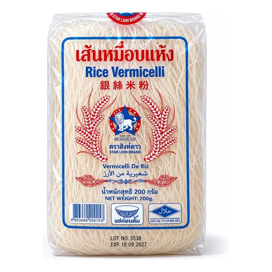 Fideos De Arroz Vermicelli Star Lion 200 Gr. Sin Tacc