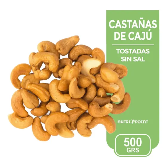 Castañas De Caju Tostadas Sin Sal Enteras X 500 Grs