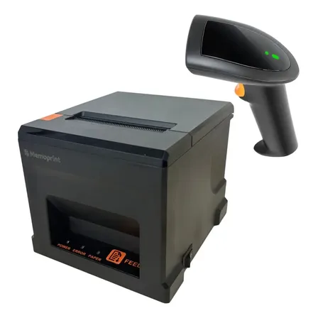 Kit Impresora Térmica Memoprint Mpe2000 80mm Para Tickets Negro