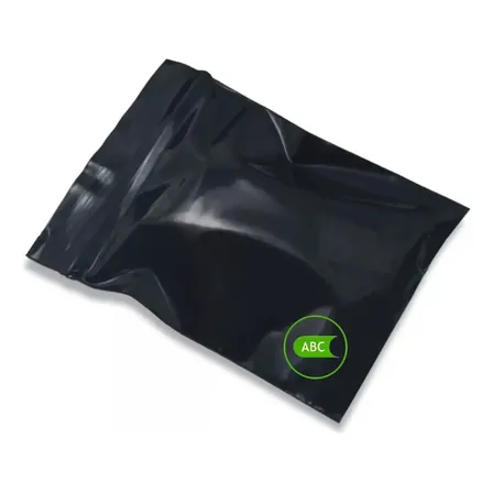 Bolsas Pouch Con Cierre Zipper Negro Mate 8 X 10 Cm X 100 Negro