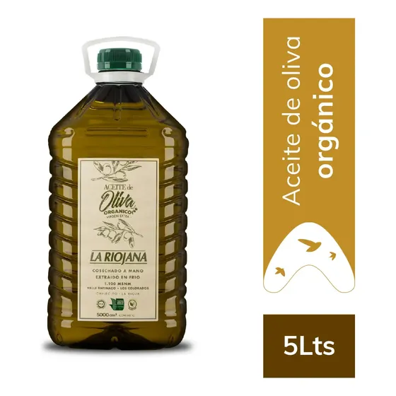 Aceite Oliva Organico Extra Virgen X 5 Litros La Riojana