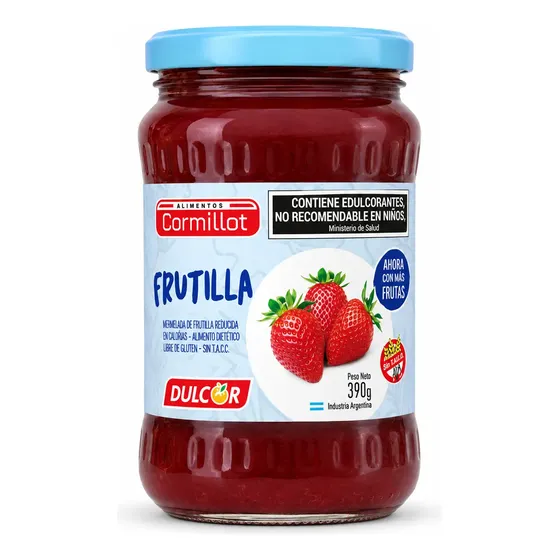 Mermelada Frutilla Light Sin Azucar Cormillot X 390 G.