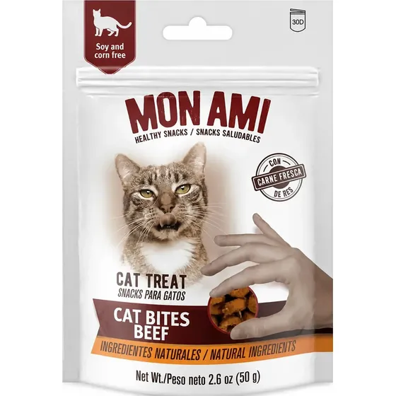 Snack Para Gatos Mon Ami Carne 50gr Natural Saludable Premio