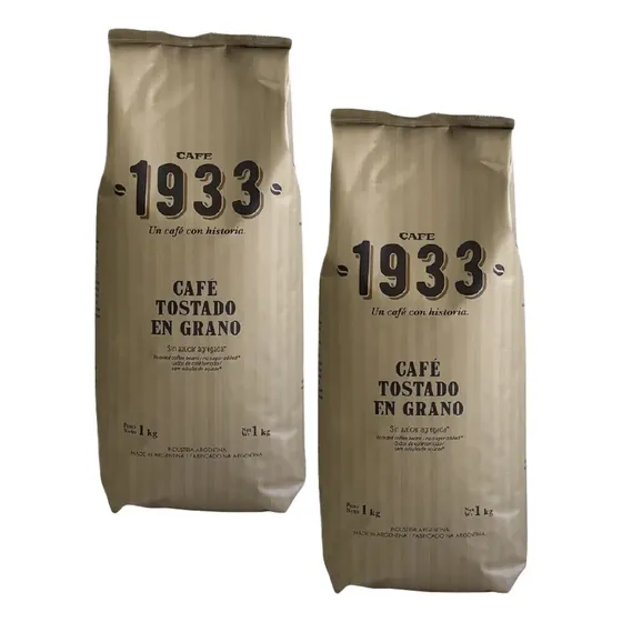 Café Tostado En Grano Premium 1933 Café Martínez 1 Kg Pack X 2