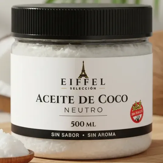 Aceite De Coco Neutro Comestible 500 Ml Sin Tacc Eiffel