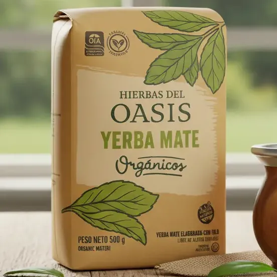 Yerba Mate Orgánica Hierbas Del Oasis X 500 Gr