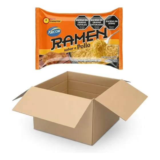 Pack X 24 Fideos Instantaneos Ramen Sabor Pollo Arcor 3 Min