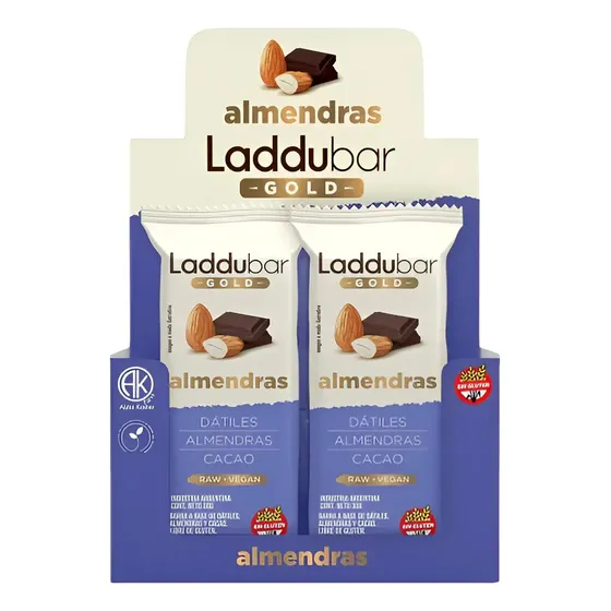 Laddubar Gold Almendras, Datiles Y Cacao 30g Caja X12 Barras