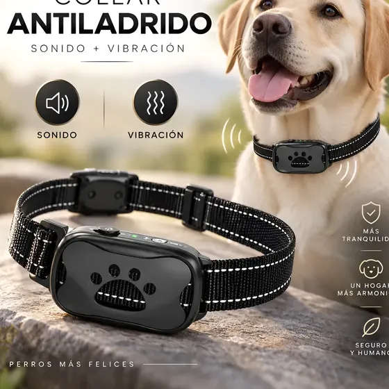 Collar Vibración Entrenador No Shock Sin Dolor Anti Ladrido