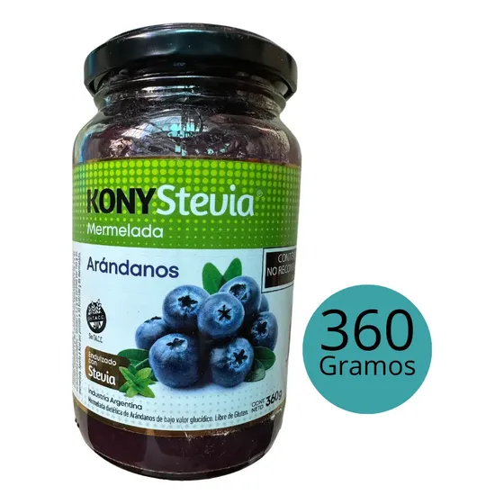 Mermelada Arándanos Kony Stevia 360 Gramos Sin Tacc