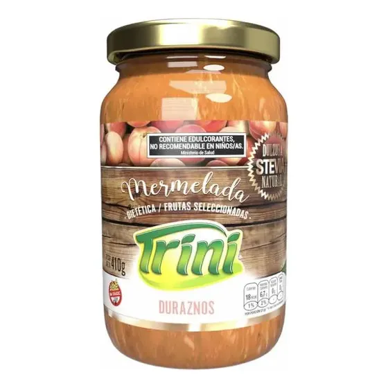 Mermelada Durazno Diet Trini 410 Gr Stevia Libre De Gluten