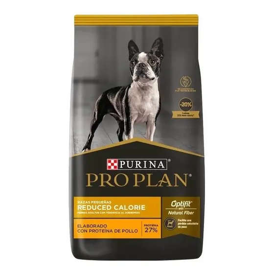 Alimento Purina Pro Plan Reduced Calorie para perro adulto de raza pequeña sabor pollo y arroz