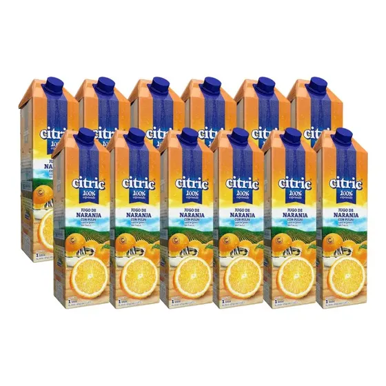 Jugo De Naranja Citric 1 L Tetra X 12 Unidades