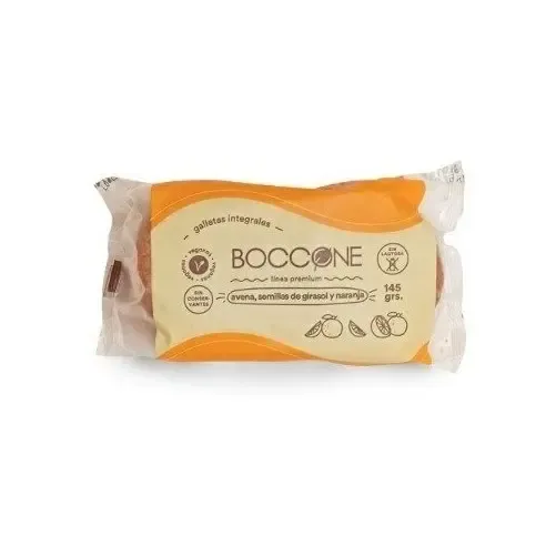 Galletas Veganas Boccone Avena Girasol Naranja Sin Lactosa 145g