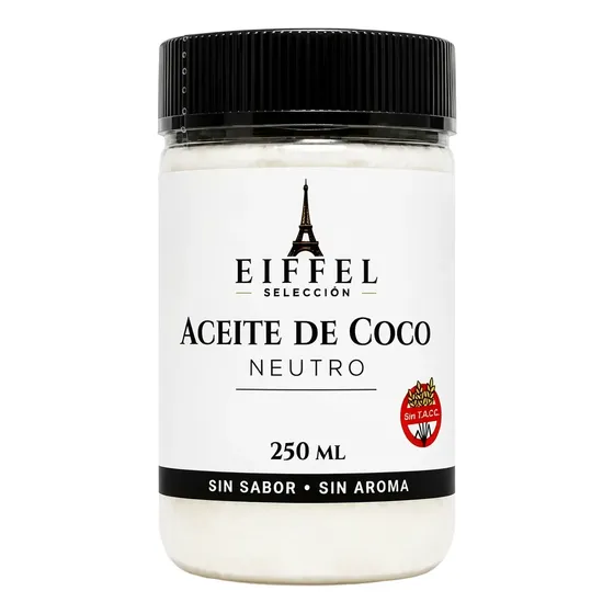 Aceite De Coco Neutro Comestible 250 Ml Sin Tacc Eiffel