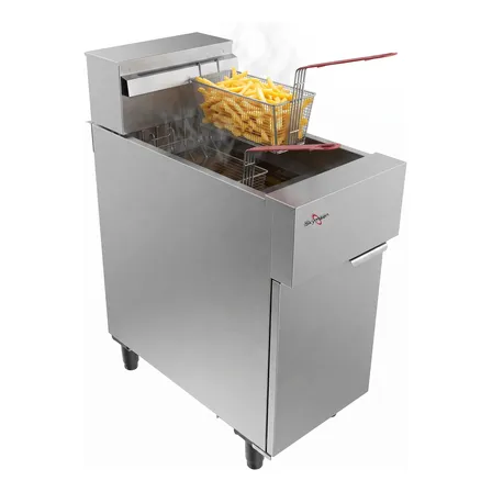 Freidora Industrial Eléctrica Skymsen 25 Lts Agua Y Aceite Plateado