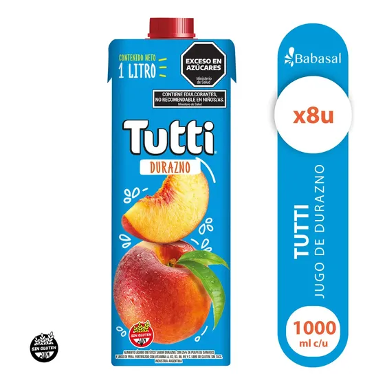 Jugo Tutti Durazno 1000ml x 8u