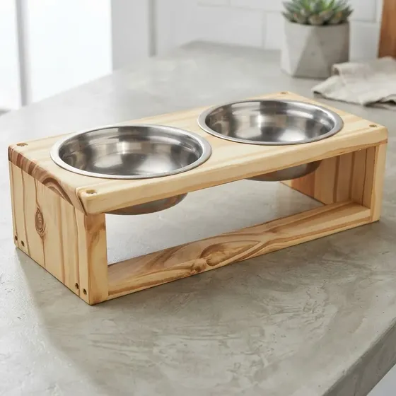 Comedero Doble Gato Perro Bebedero Antivuelco Comida Plato