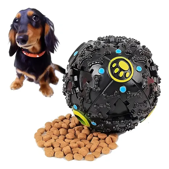 Juguete Pelota Porta Alimento Con Sonido Perros 7cm