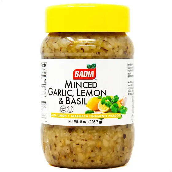 Badia Ajo Limon Y Albahaca Picado En Agua 226.7g