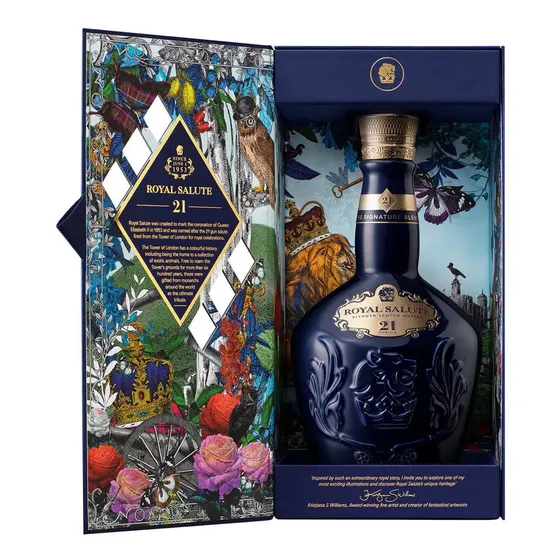 Whisky escocés The Signature Blend de 21 años de Royal Salute, 700 ml