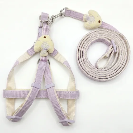Arnes Pretal Para Perro Con Correa 1.5 Con Pecesitos Rosa