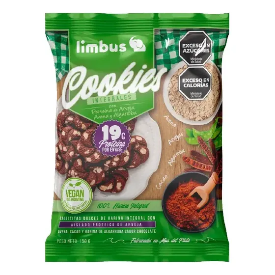 Galleta Integral Limbus de Avena, Algarroba y Cacao para Veganos