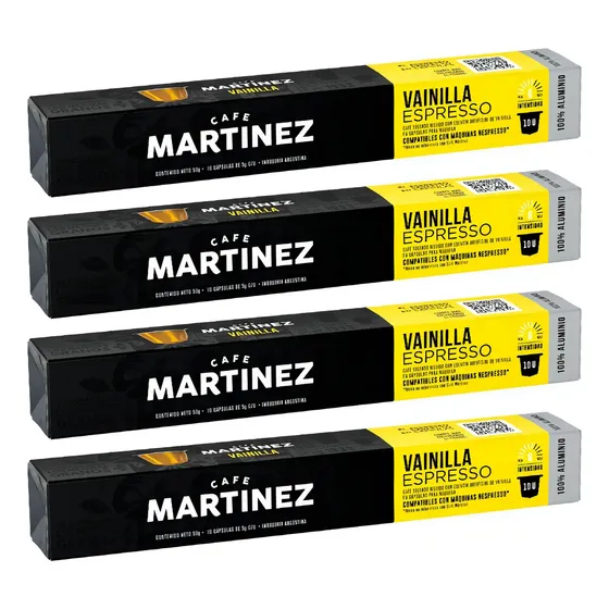 Café En Cápsula Tostado Molido Vainilla Café Martínez Compatible Nespresso X 40 Unidades