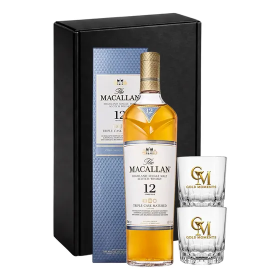 Whisky Macallan 12 Triple Cask + 2 Vasos Edicion Exclusiva